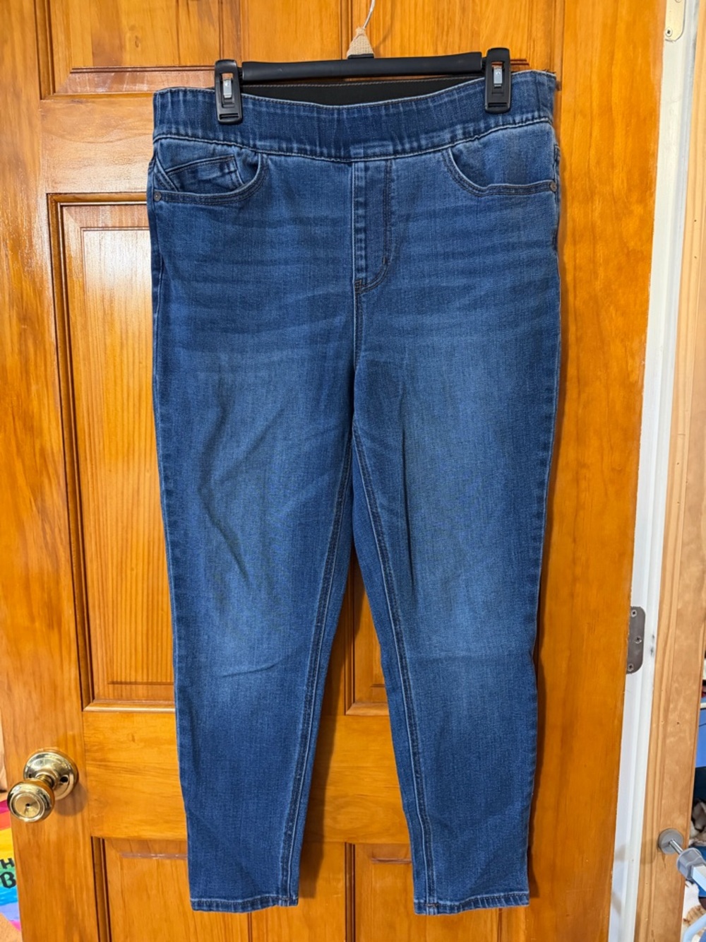 Stretch Pull-On Jeggings in Classic Indigo Blue